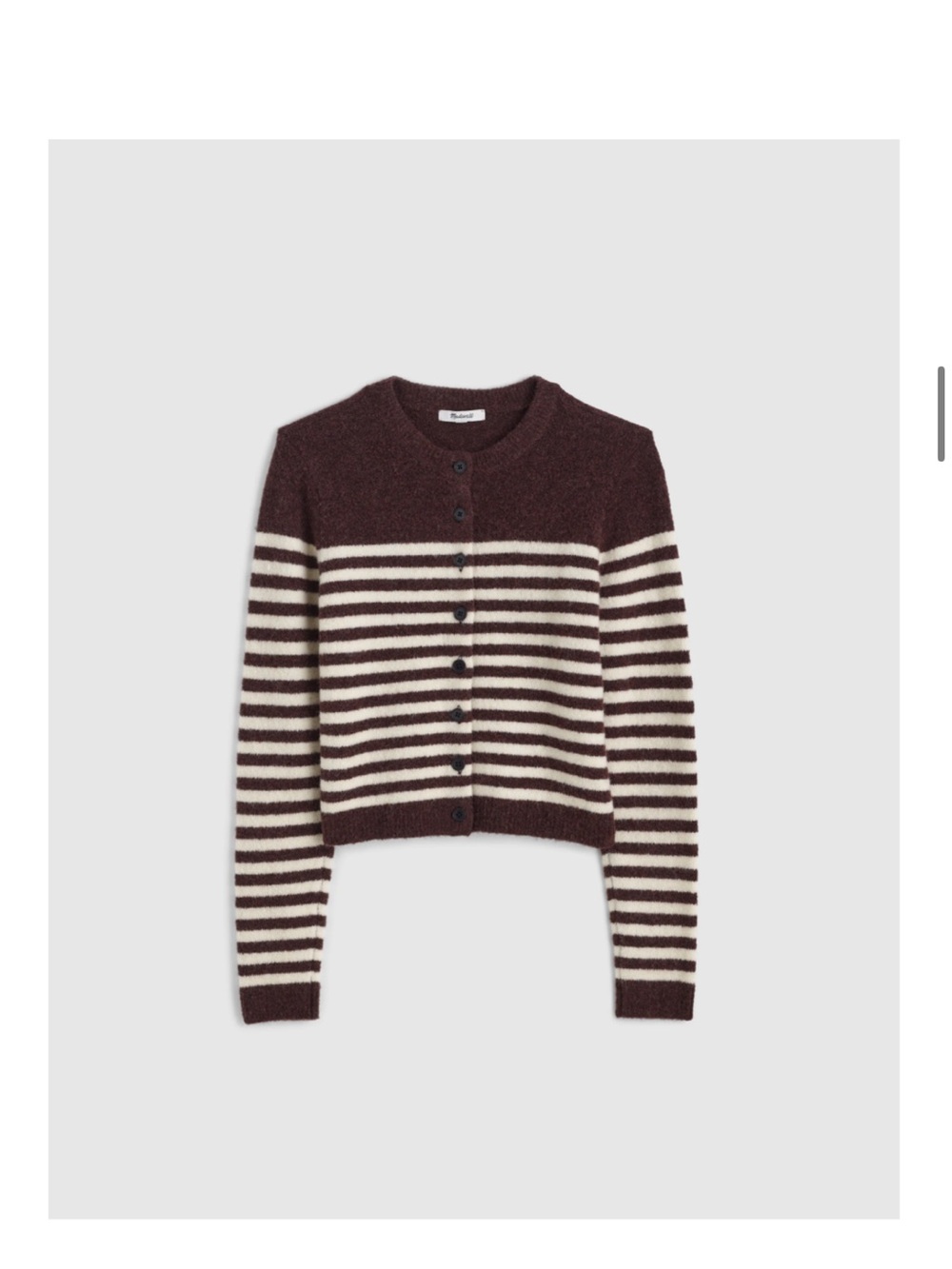 Madewell CloudSoft Shrunken Cardigan NWT